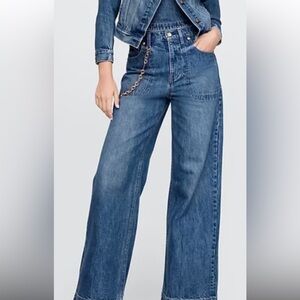 Gap x Cult Gaia Blue Wide-Leg Jeans